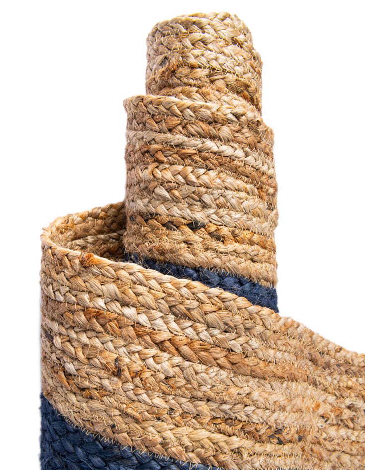 Detail image of 4' 1 x 6' 1  Hand Braided Jute Rug