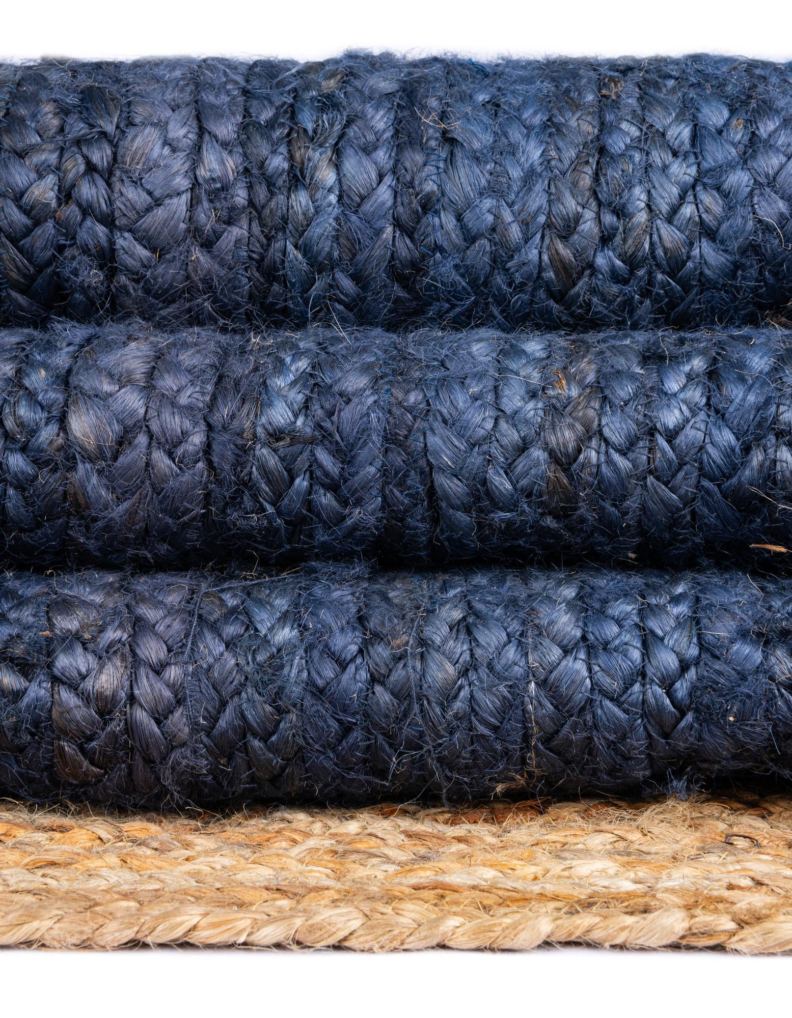 5' 1 x 8' Handmade Braided Jute Rug