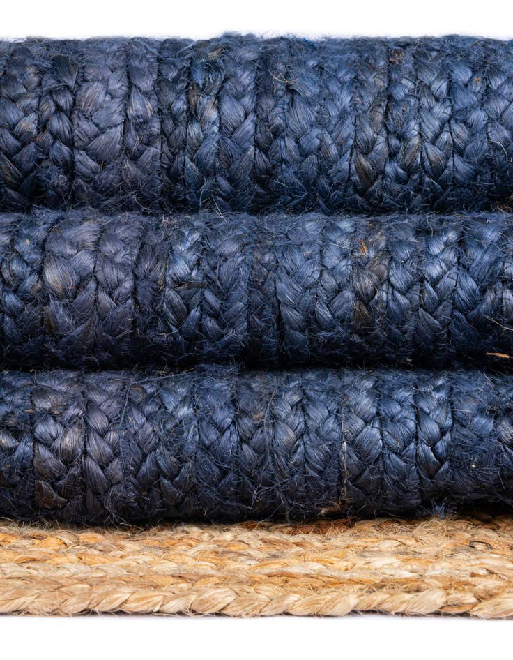 Detail image of 4' 1 x 6' 1  Hand Braided Jute Rug