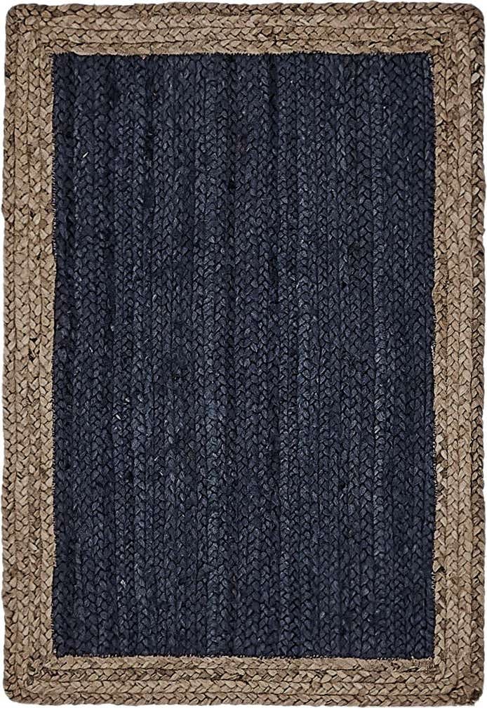 2' x 3' 1 Handmade Braided Jute Rug