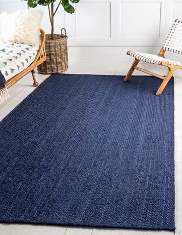8' x 10' Handmade Braided Jute Rug