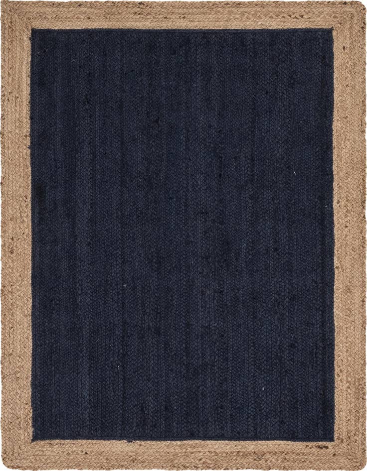 Detail image of 4' 1 x 6' 1  Hand Braided Jute Rug