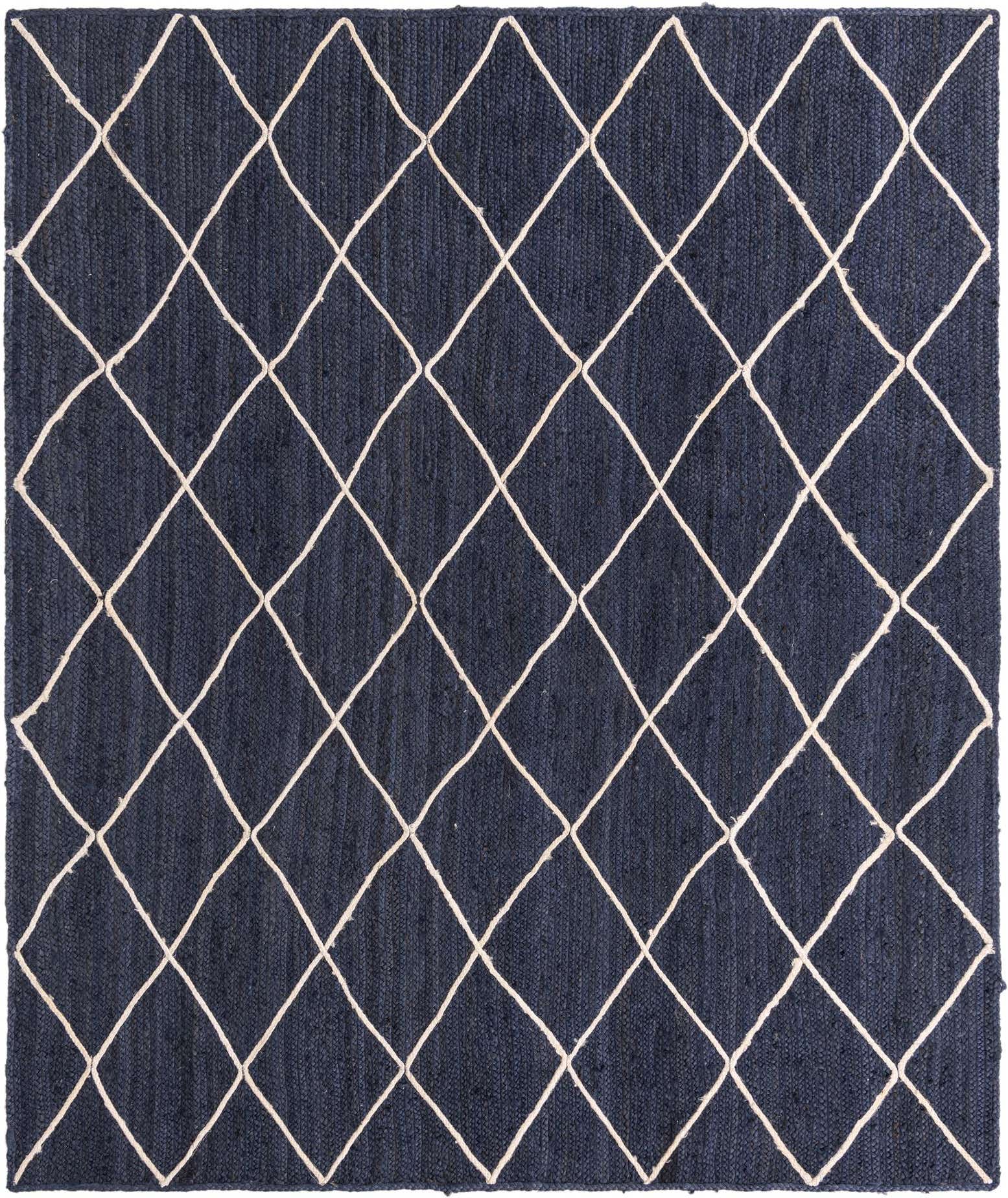 8' x 10' Handmade Braided Jute Rug