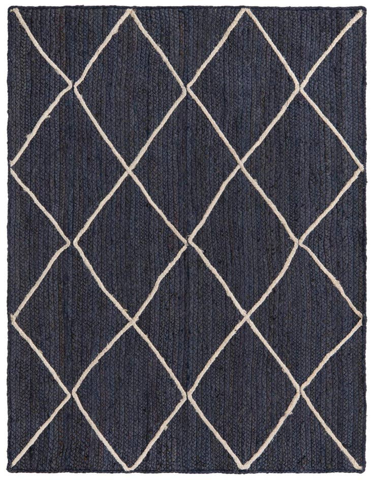 Detail image of 4' 1 x 6' 1  Hand Braided Jute Rug