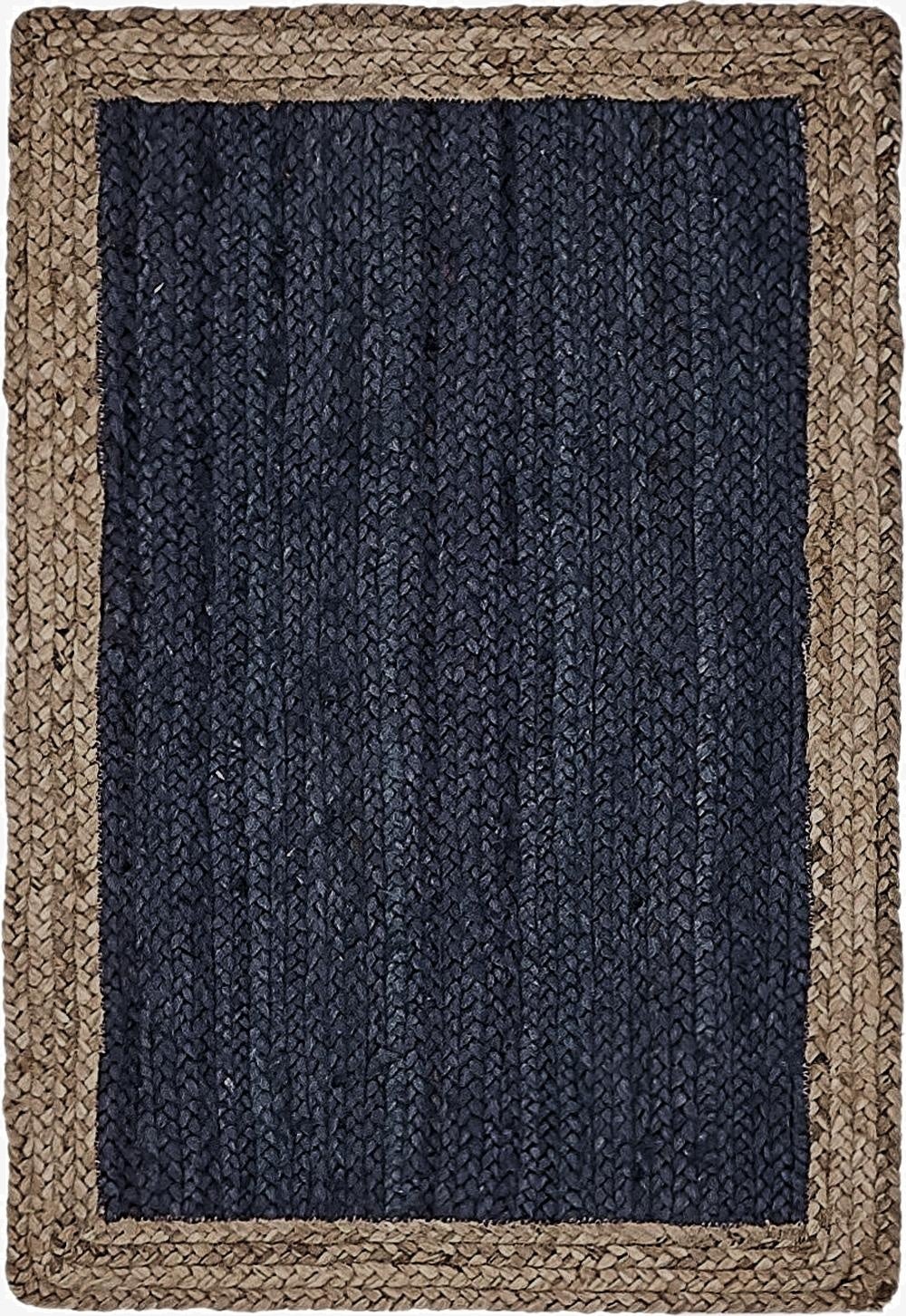 2' x 3' 1  Hand Braided Jute Rug