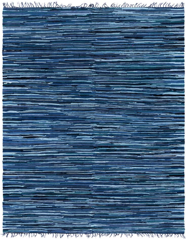 Detail image of 8' x 10' Hand Woven Chindi Cotton Rug