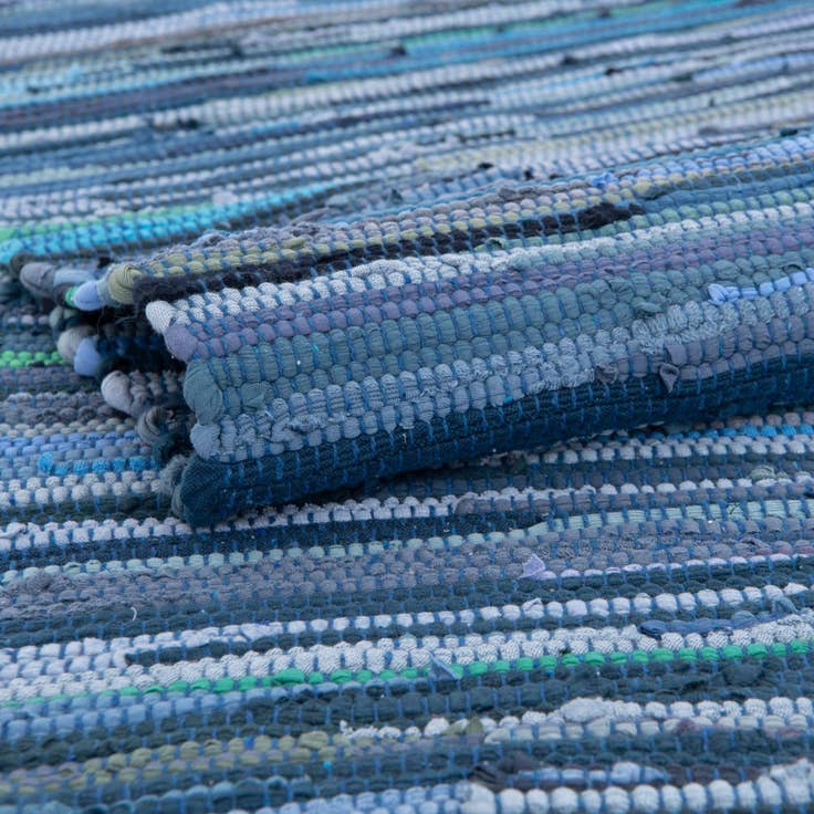 Detail image of 5' x 8' Hand Woven Chindi Cotton Rug