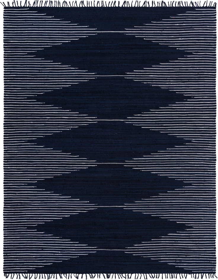 Detail image of 10' x 14' 1 Hand Woven Chindi Cotton Rug