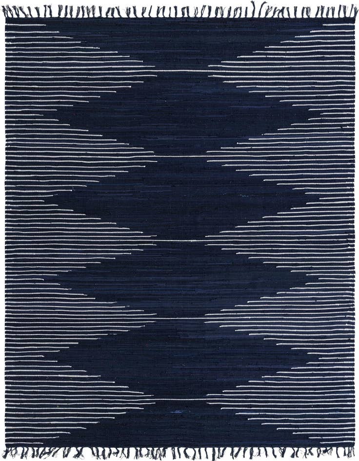 Detail image of 8' x 11' Hand Woven Chindi Cotton Rug