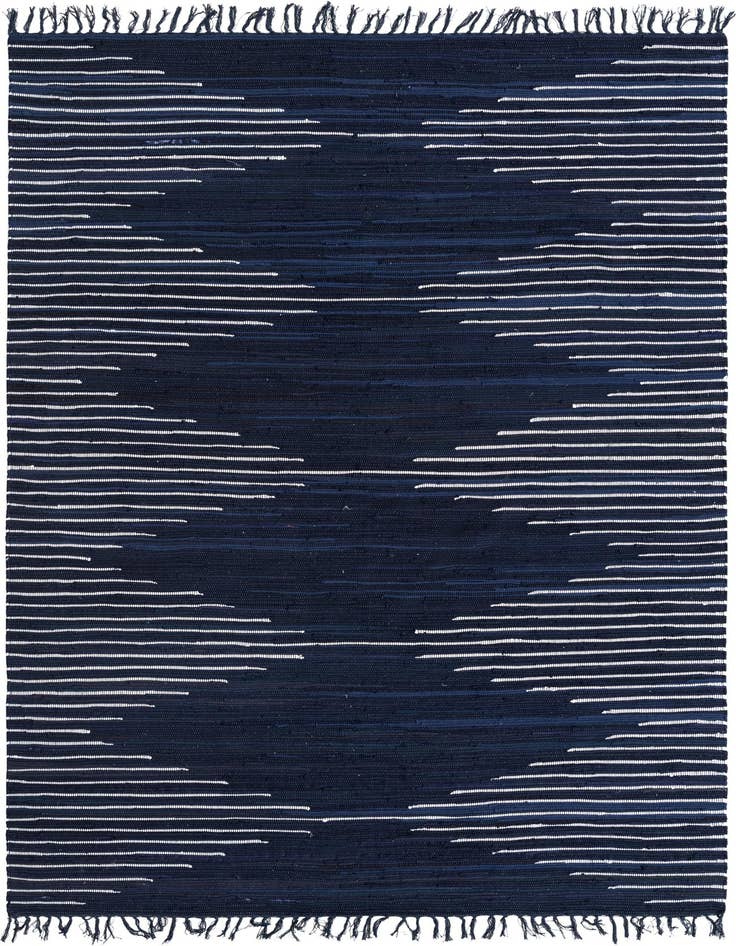 Detail image of 7' 1 x 10' Hand Woven Chindi Cotton Rug