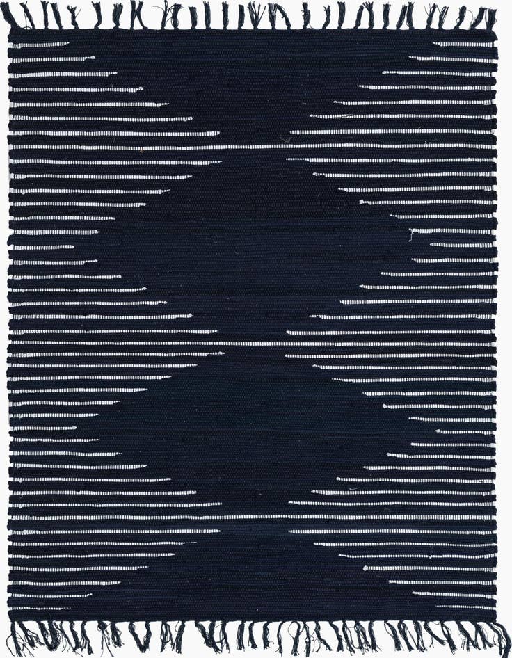 Detail image of 4' 1 x 6' 1 Hand Woven Chindi Cotton Rug