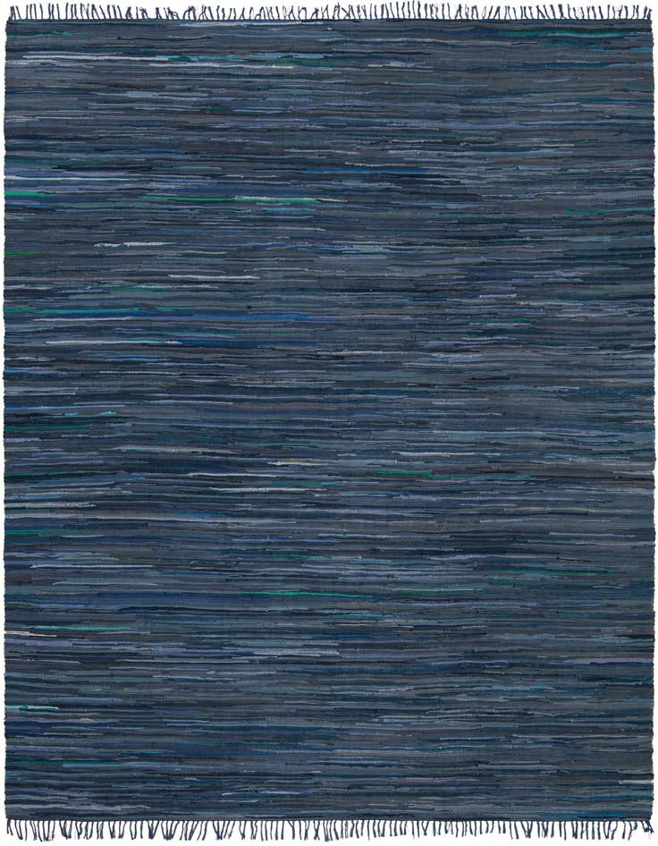 Detail image of 10' x 13' 1 Hand Woven Chindi Cotton Rug
