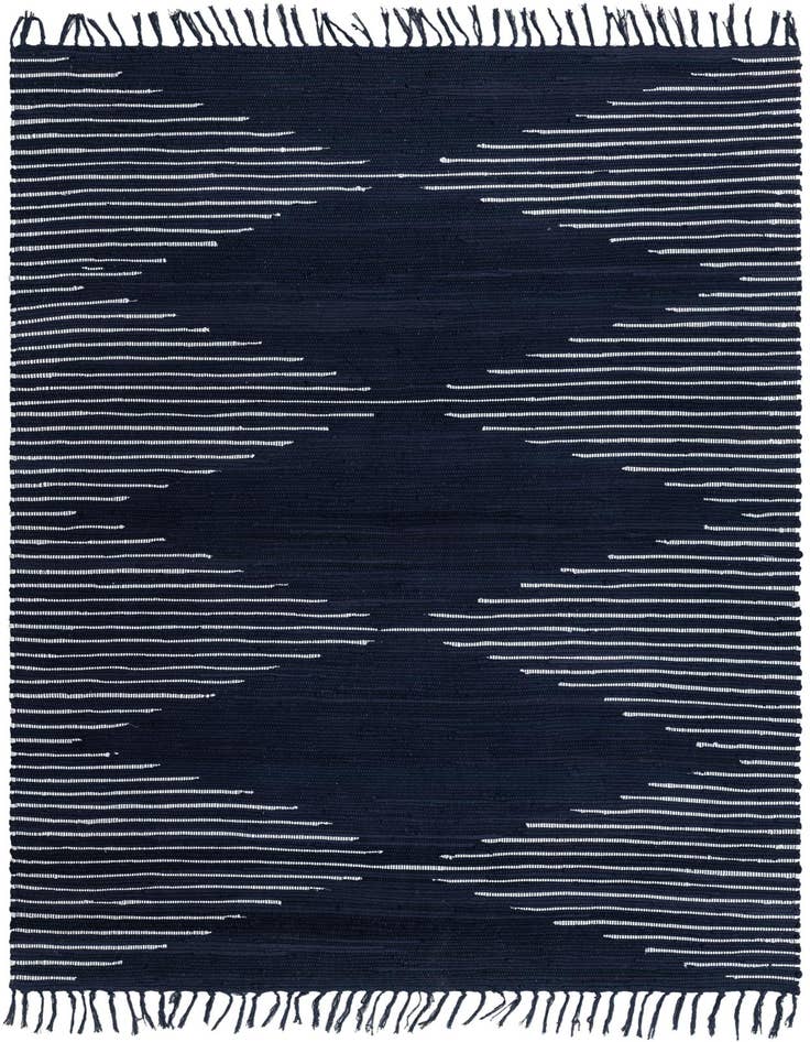 Detail image of 6' 1 x 9' Hand Woven Chindi Cotton Rug
