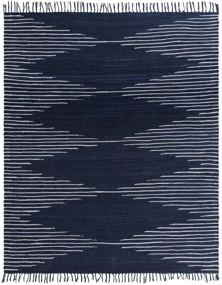 Detail image of 7' 10 x 10' Hand Woven Chindi Cotton Rug