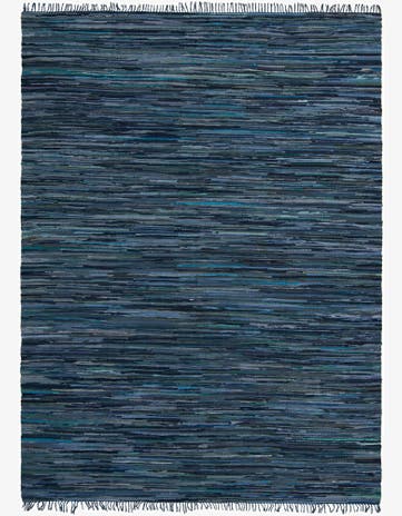 Navy Blue Hand Woven Chindi Cotton Rug