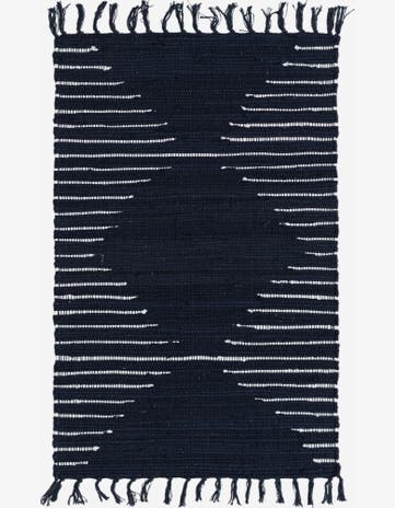 2' x 3' 1 Hand Woven Chindi Cotton Rug
