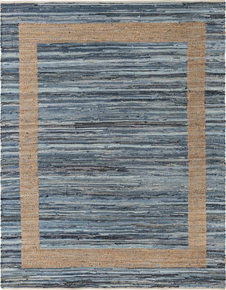Detail image of 8' x 11' Hand Woven Chindi Jute Rug