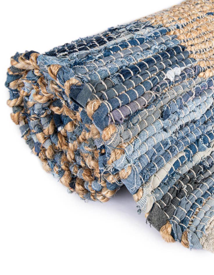 Detail image of 8' x 11'  Hand Woven Chindi Jute Rug