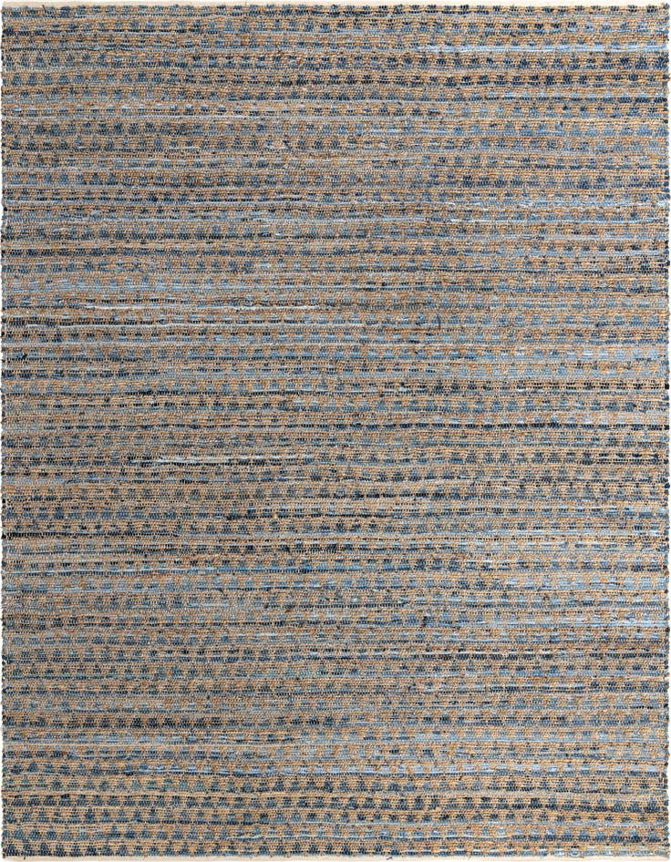 Detail image of 10' x 14' 1 Hand Woven Chindi Jute Rug