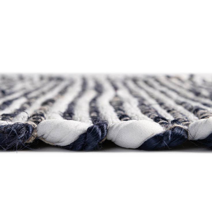 Detail image of 10' x 14' 1 Hand Woven Chindi Jute Rug