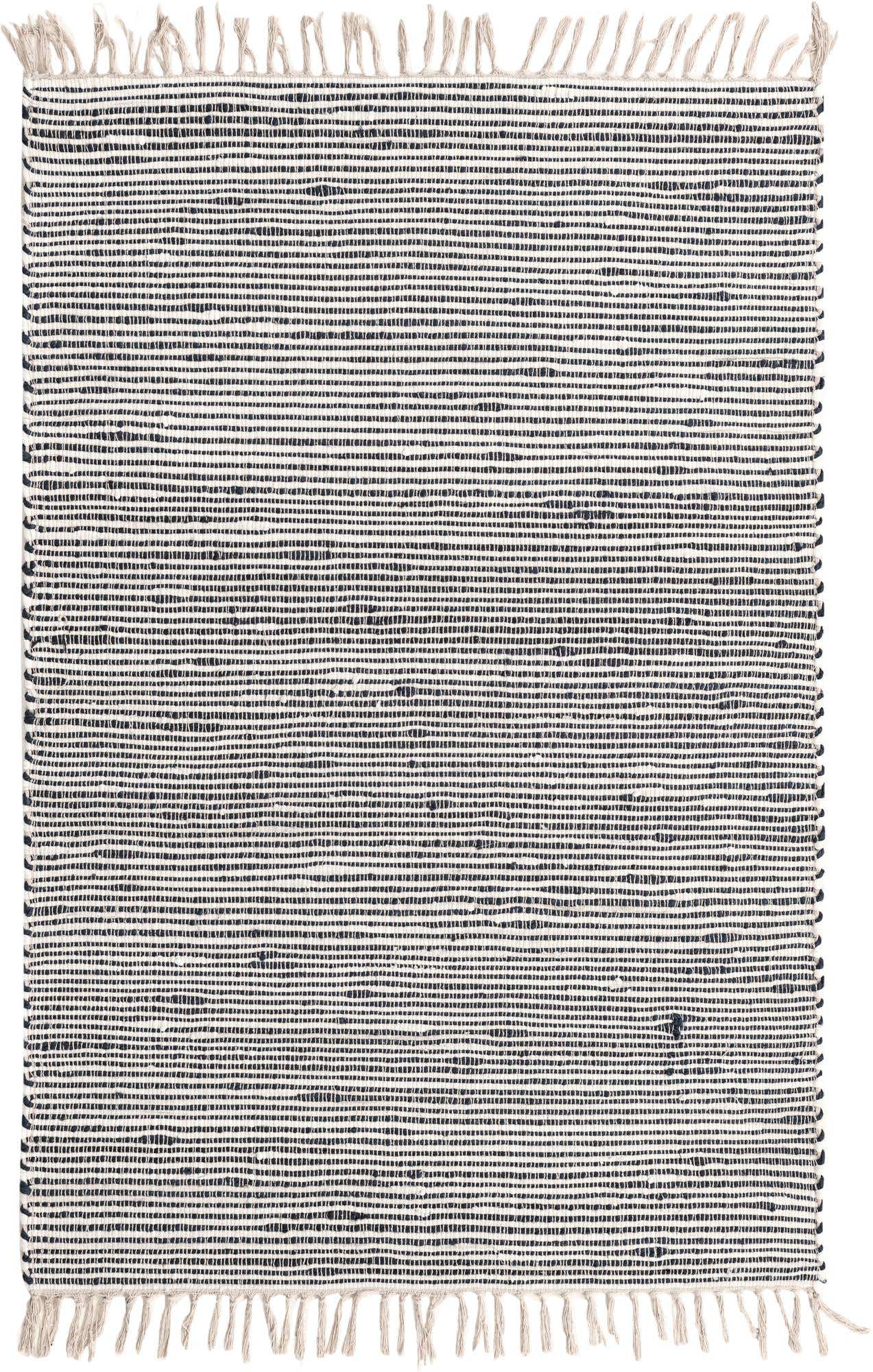 4' 1 x 6' 1 Hand Woven Chindi Jute Rug