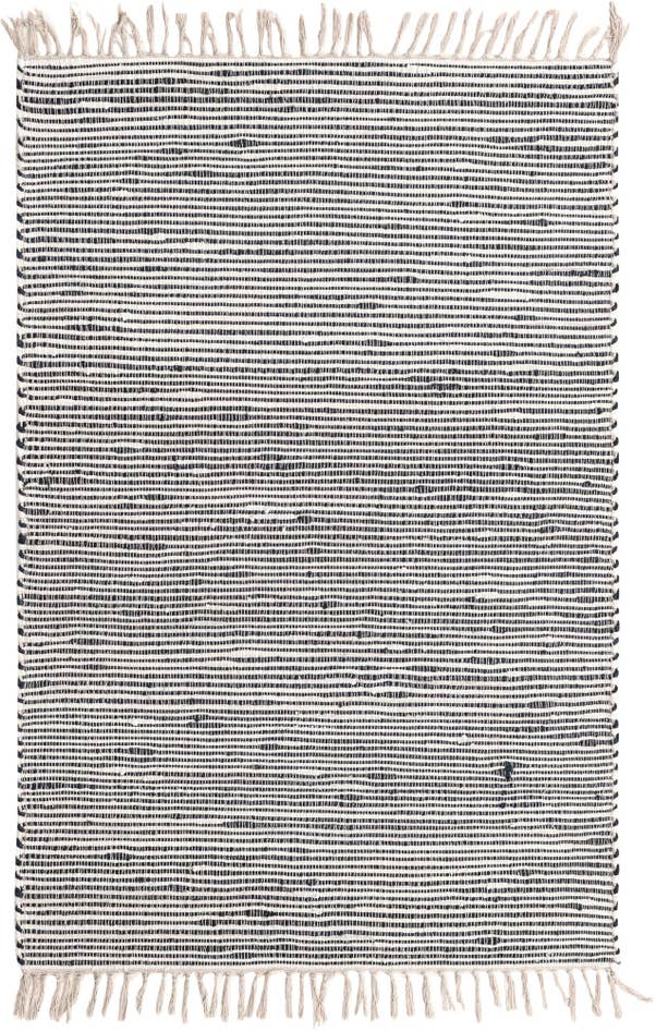 Detail image of 4' 1 x 6' 1 Hand Woven Chindi Jute Rug