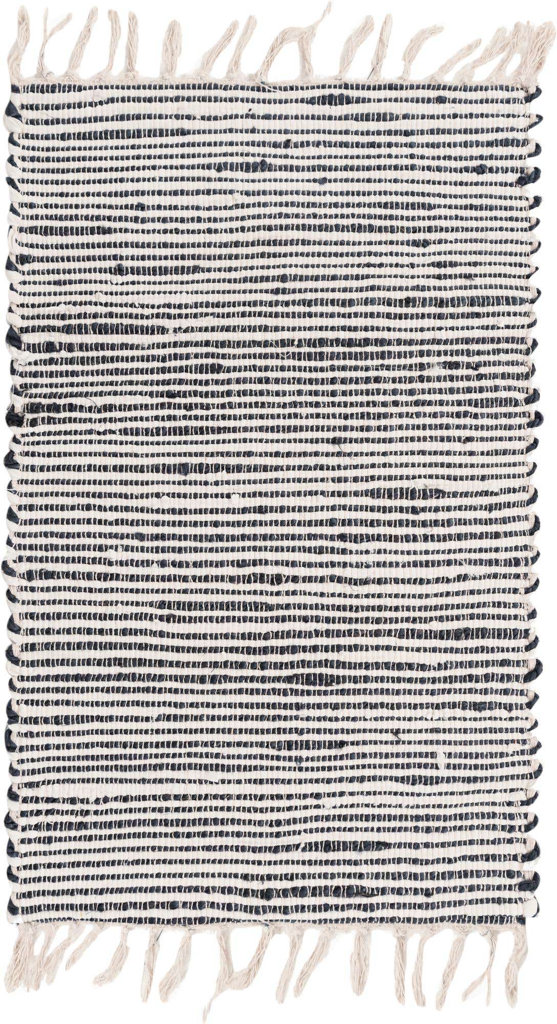 2' x 3' 1 Hand Woven Chindi Jute Rug