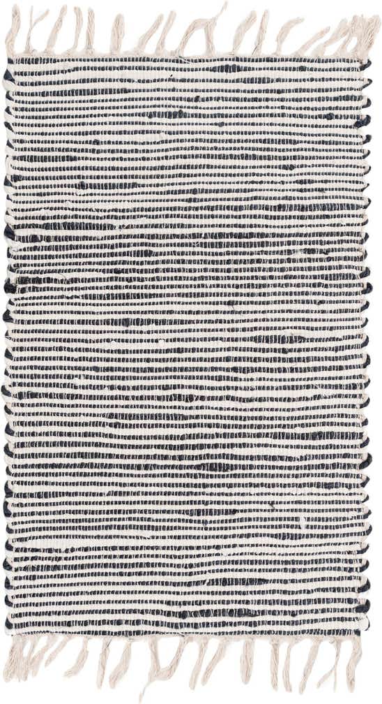 2' x 3' 1 Hand Woven Chindi Jute Rug