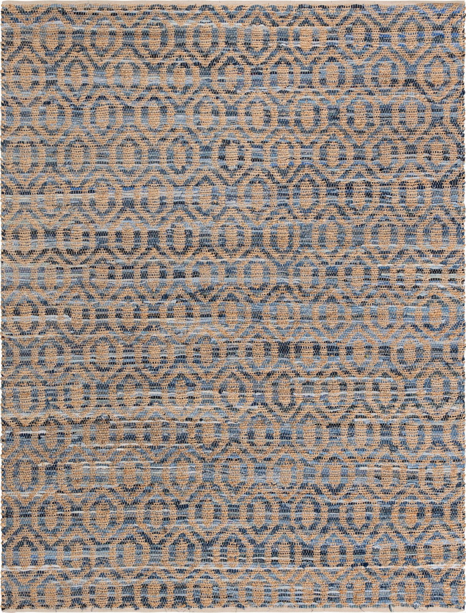 8' x 11'  Hand Woven Chindi Jute Rug