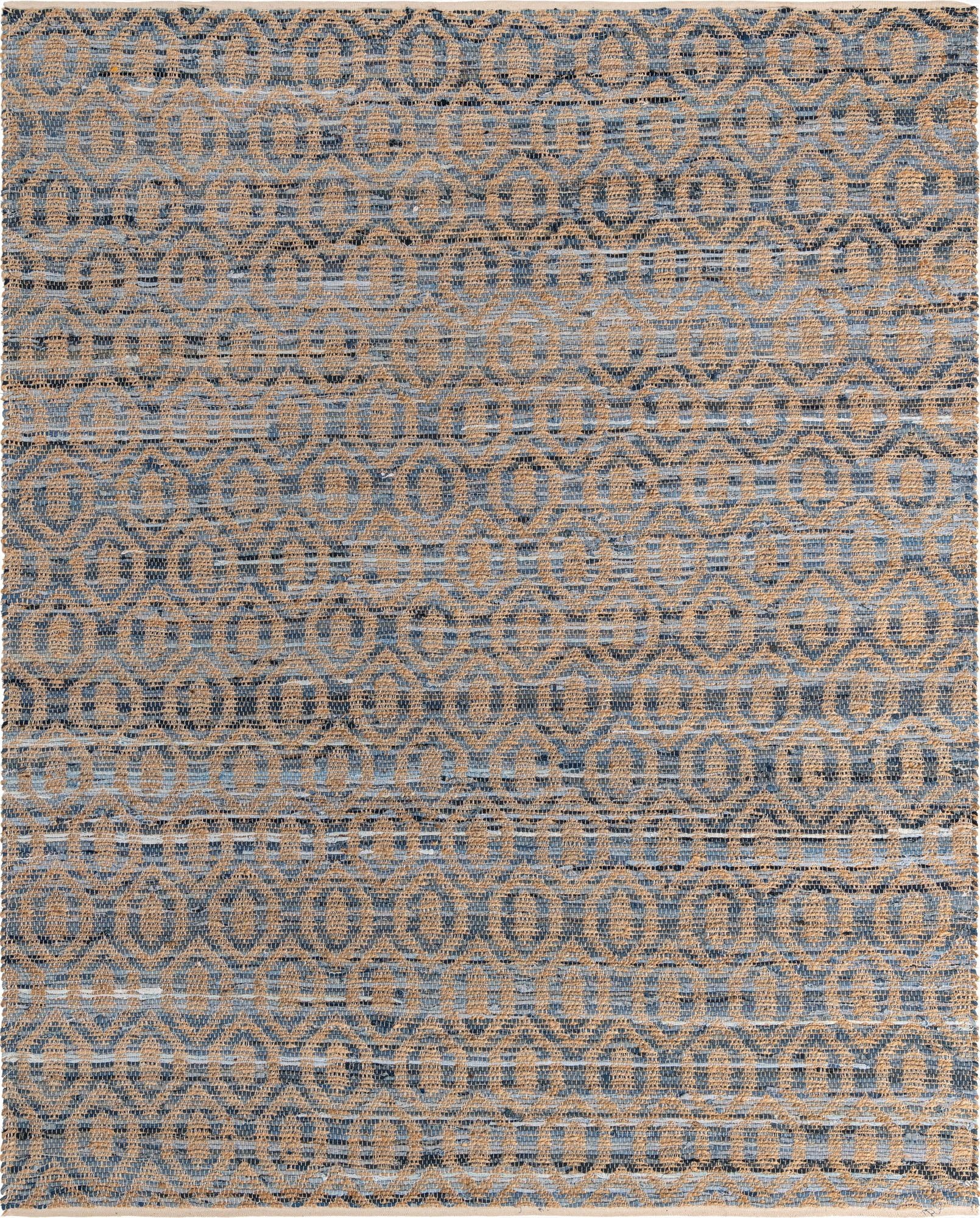 9' x 12'  Hand Woven Chindi Jute Rug