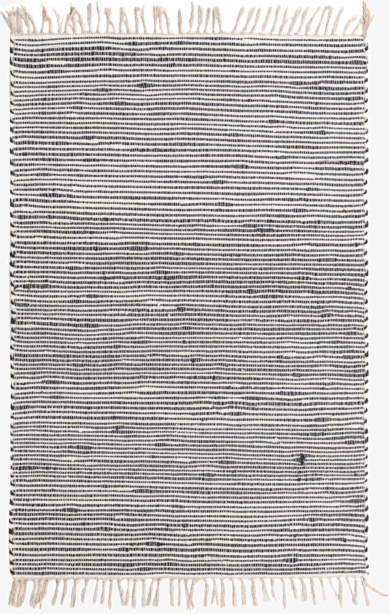 4' 1 x 6' 1  Hand Woven Chindi Jute Rug