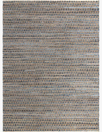 Navy Blue Hand Woven Chindi Jute Rug