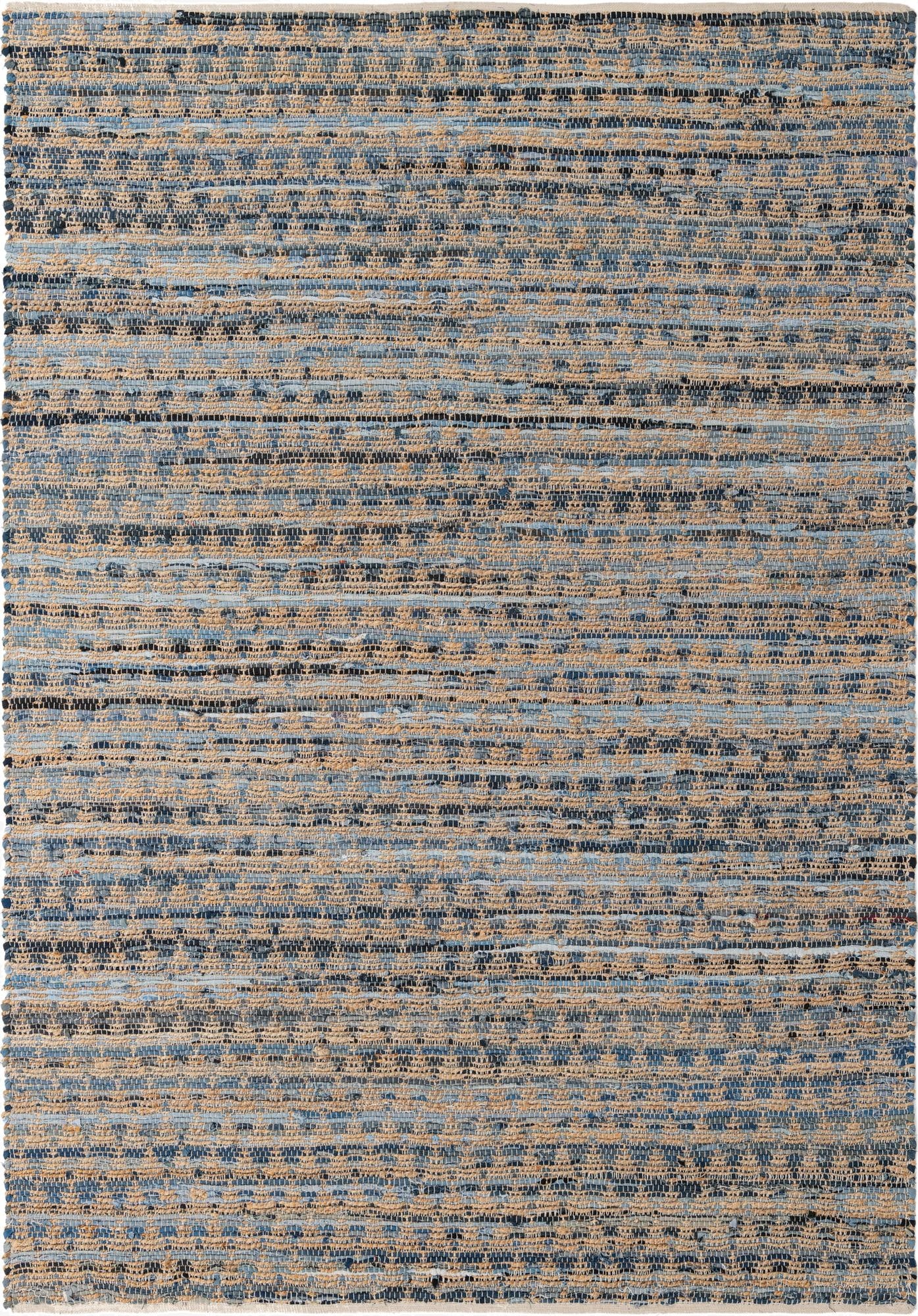 7' 1 x 10'  Hand Woven Chindi Jute Rug