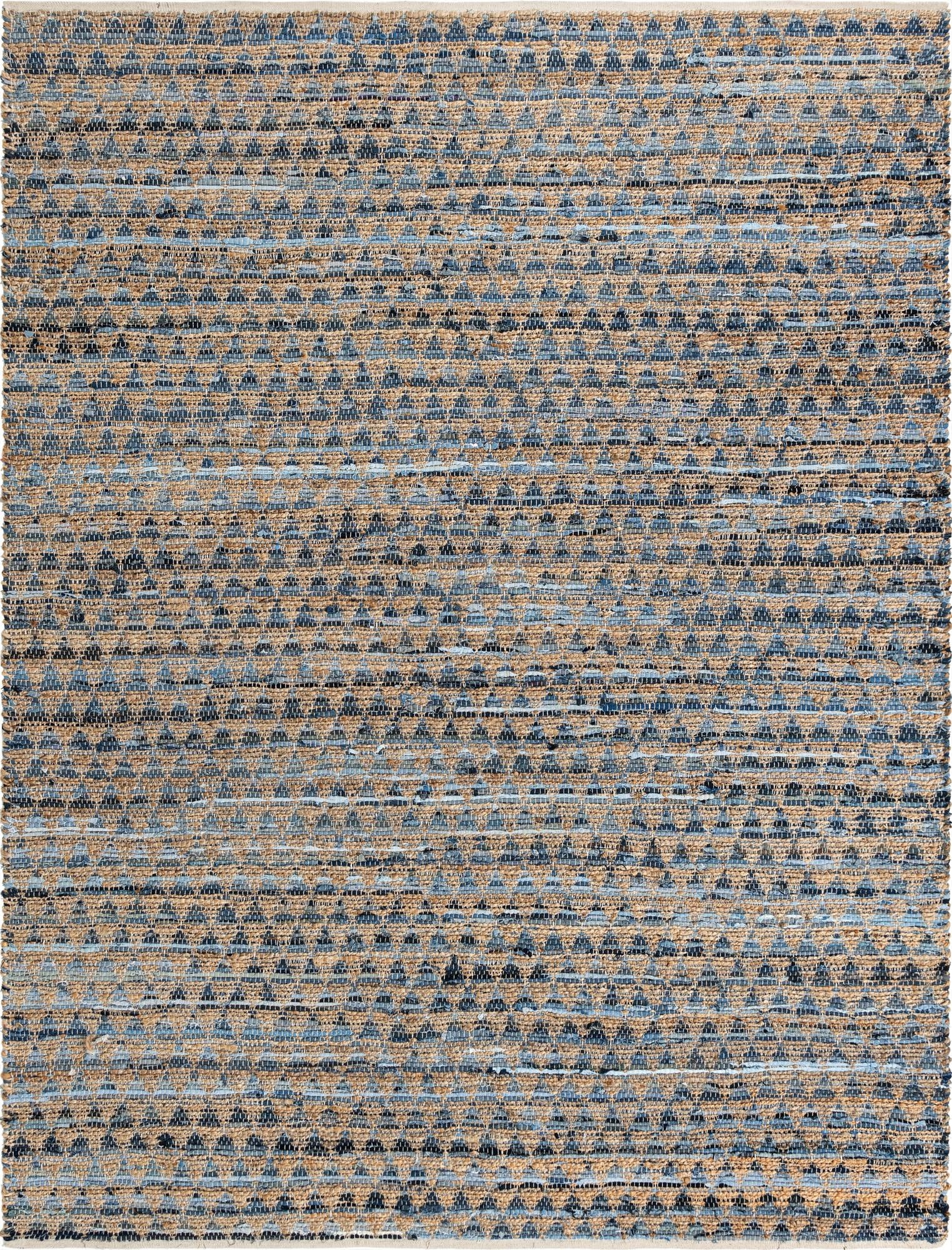 8' x 11'  Hand Woven Chindi Jute Rug