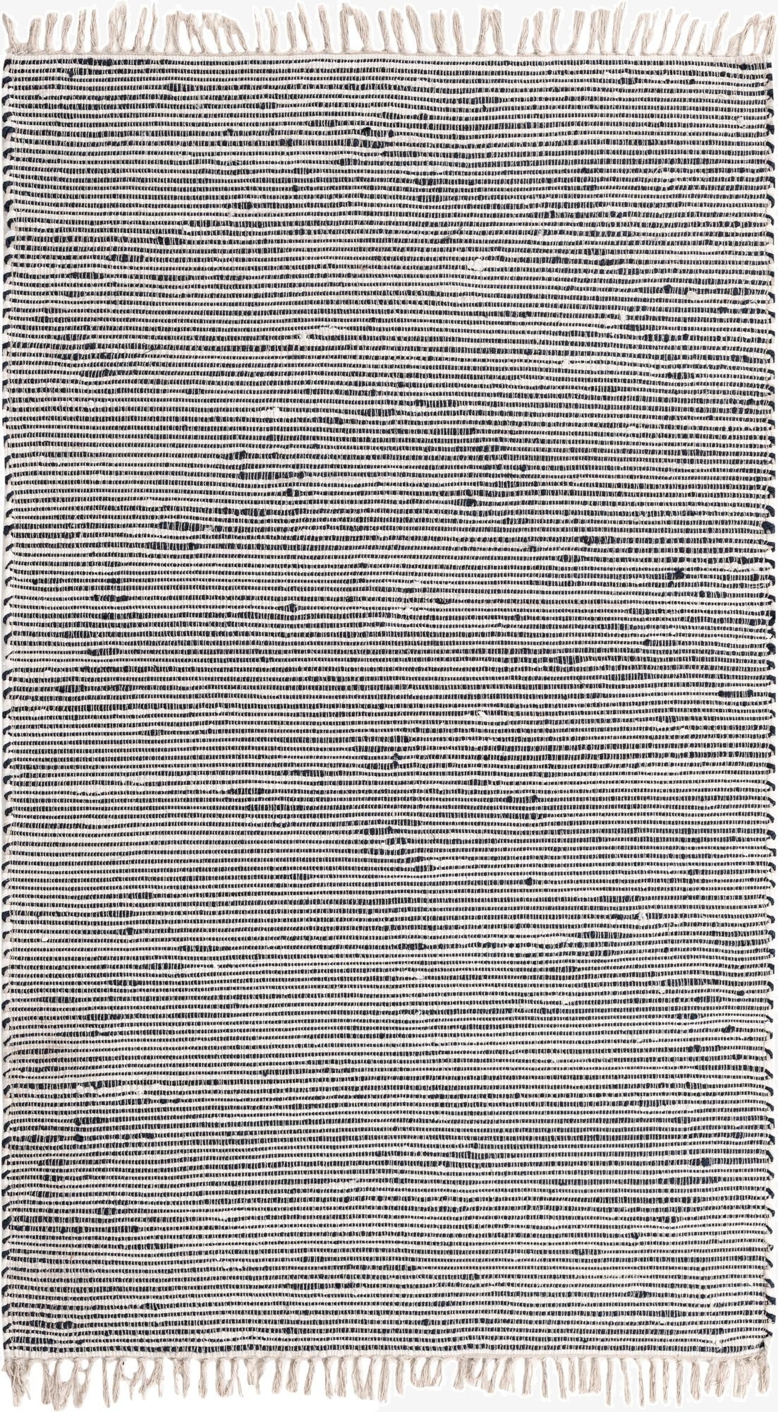 5' 1 x 8'  Hand Woven Chindi Jute Rug