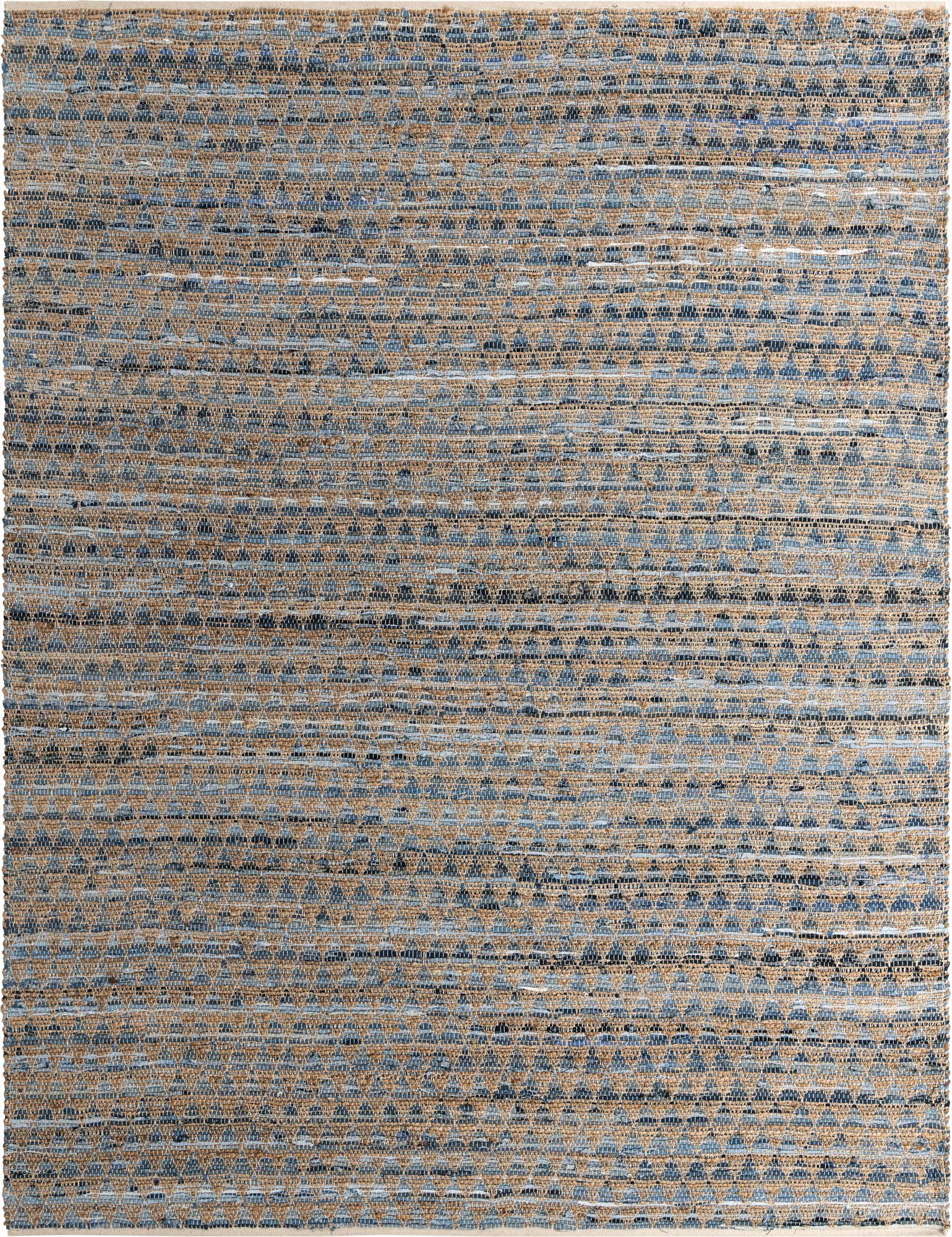 9' x 12'  Hand Woven Chindi Jute Rug