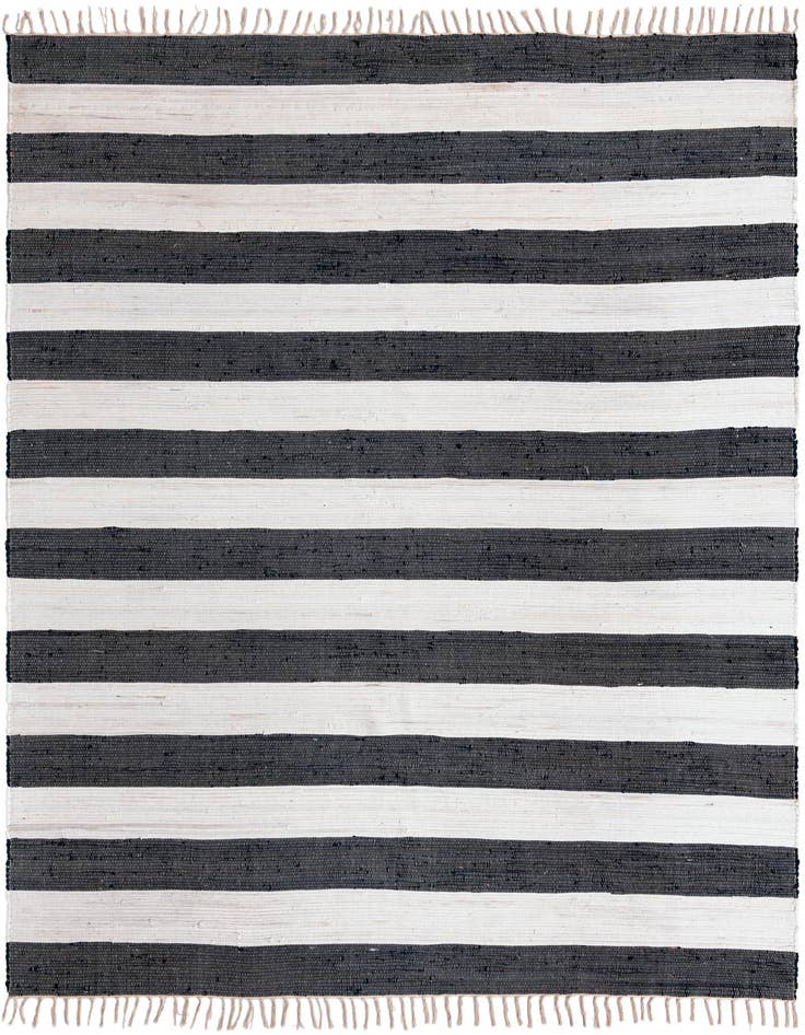 Detail image of 9' x 12' 2 Hand Woven Chindi Rag Rug