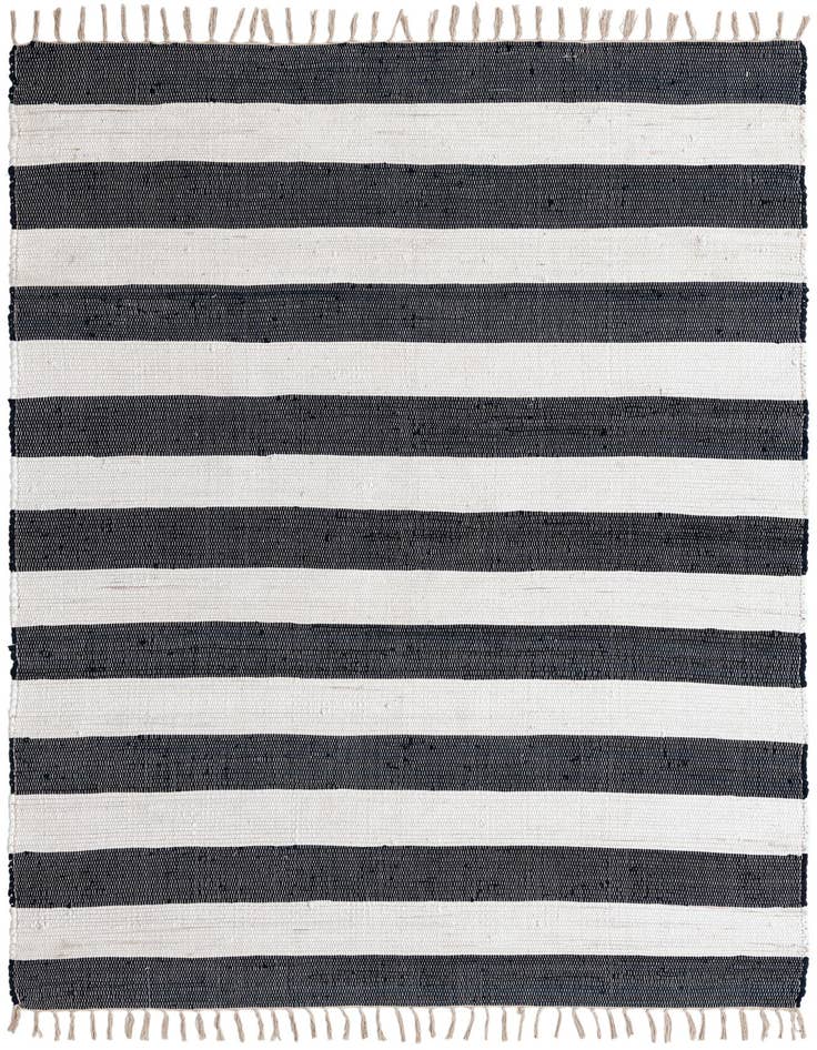 Detail image of 6' 1 x 9' Hand Woven Chindi Rag Rug