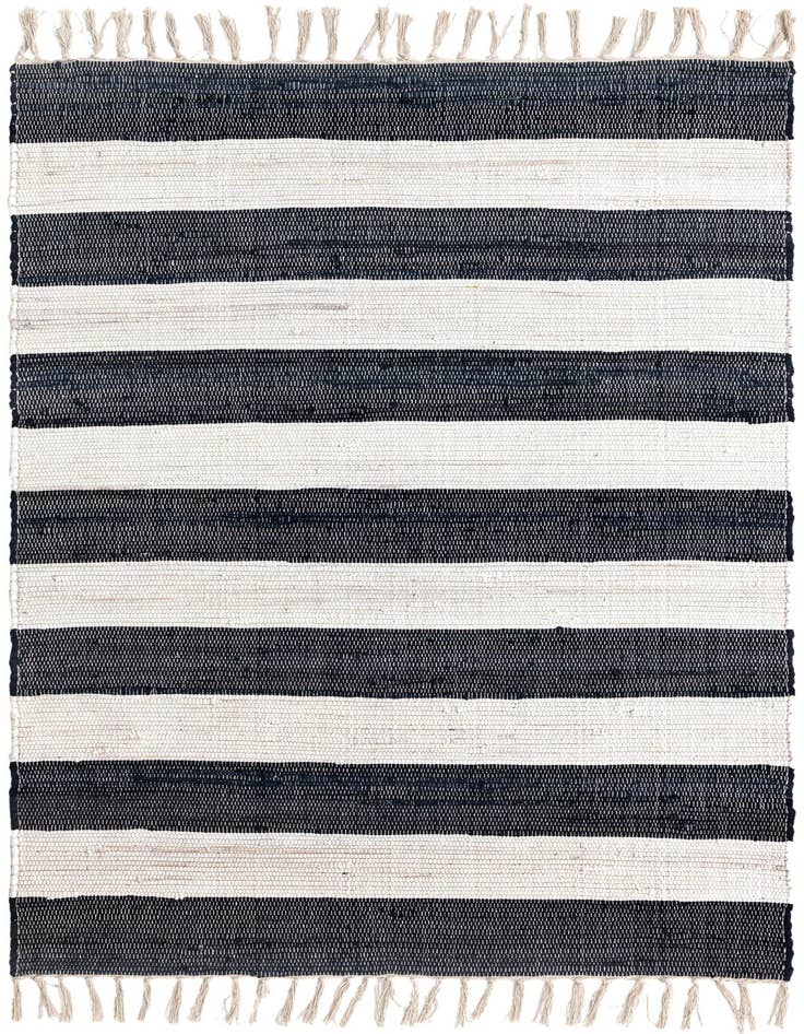 Detail image of 4' 1 x 6' 1 Hand Woven Chindi Rag Rug