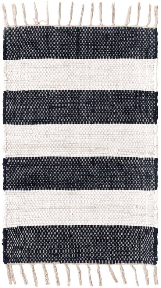 Detail image of 2' x 3' 1 Hand Woven Chindi Rag Rug