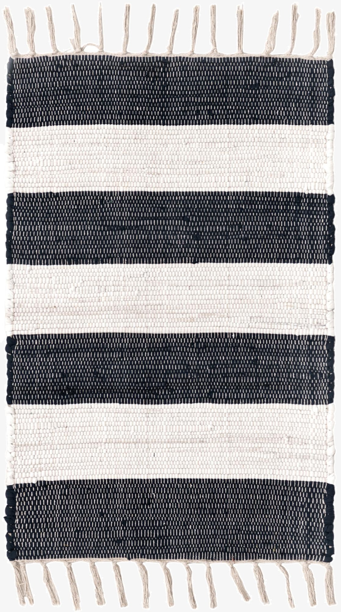 2' x 3' 1  Hand Woven Chindi Rag Rug