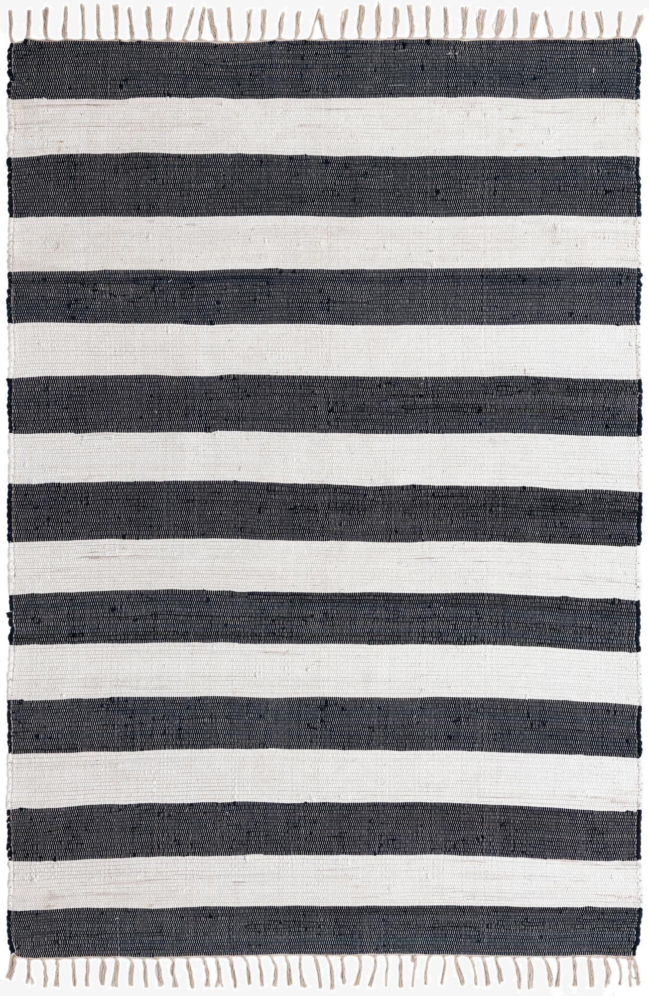 6' 1 x 9'  Hand Woven Chindi Rag Rug