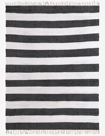 7' 10 x 11' Hand Woven Chindi Rag Rug