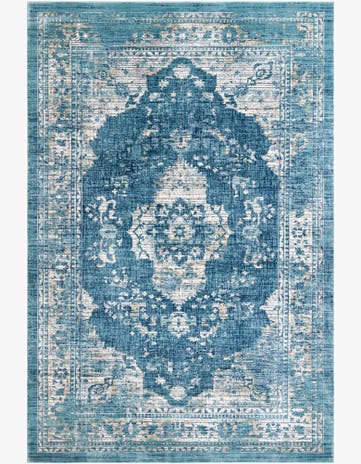 Navy Blue Dahlia Rug