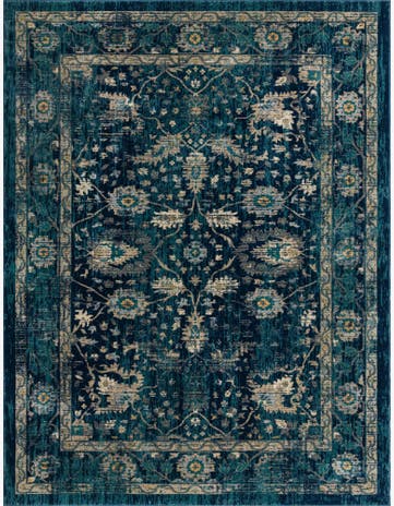 Navy Blue Dahlia Rug