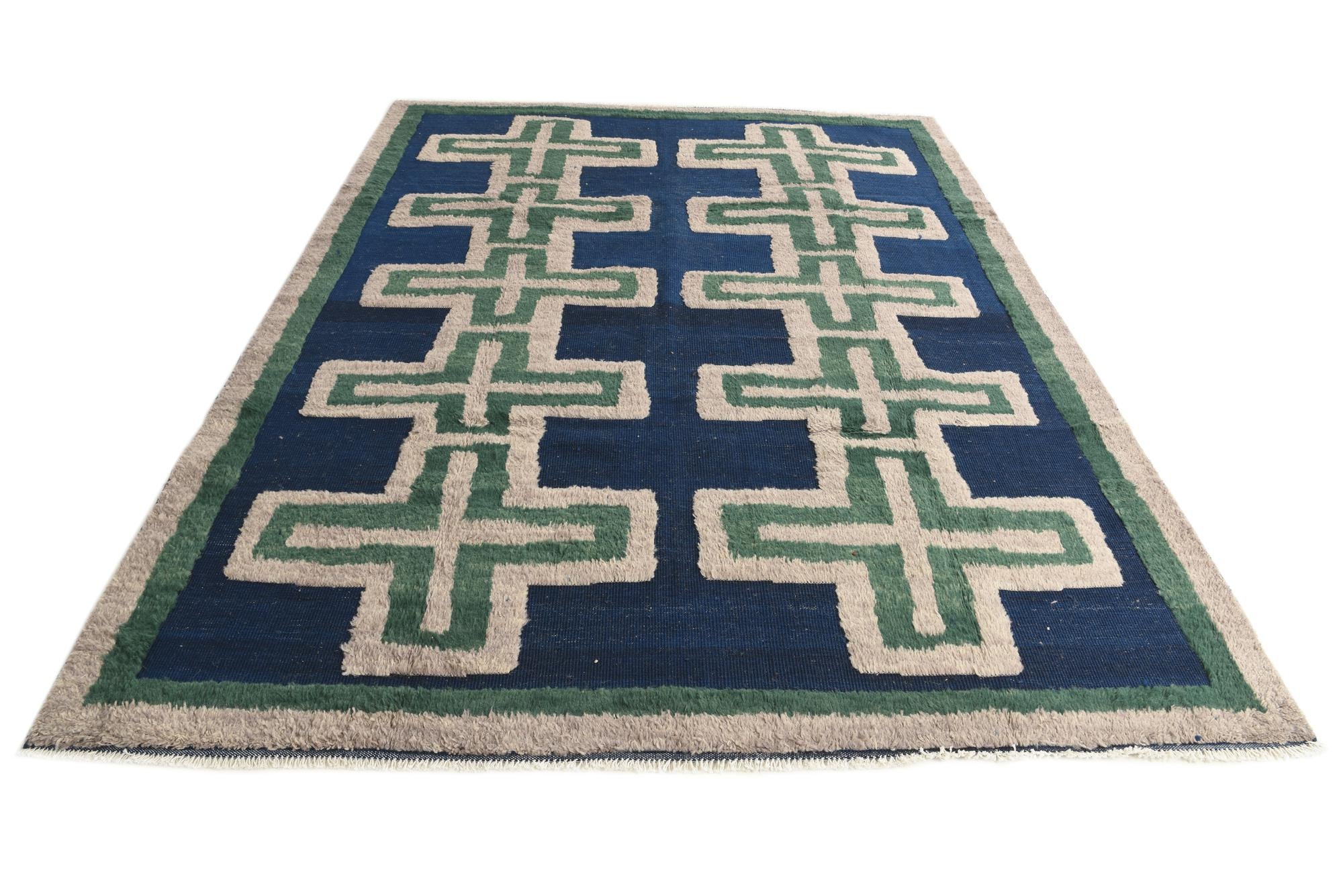 8' x 10' 6 Hand Knotted Darya Wool Rug