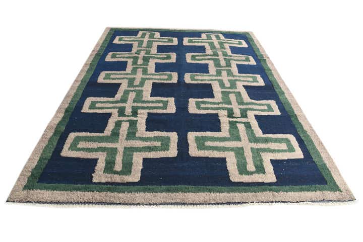 8' x 10' 6 Hand Knotted Darya Wool Rug
