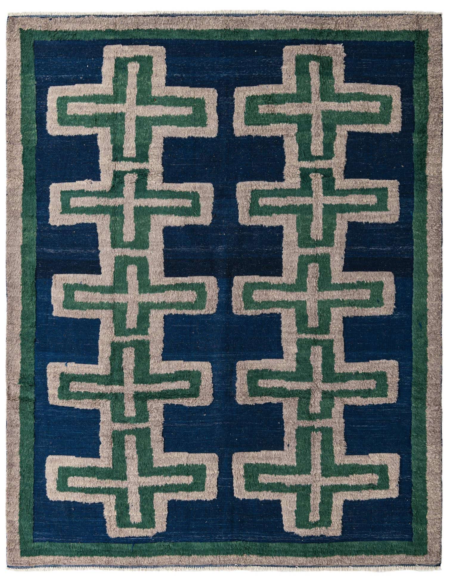 8' x 10' 6 Hand Knotted Darya Wool Rug