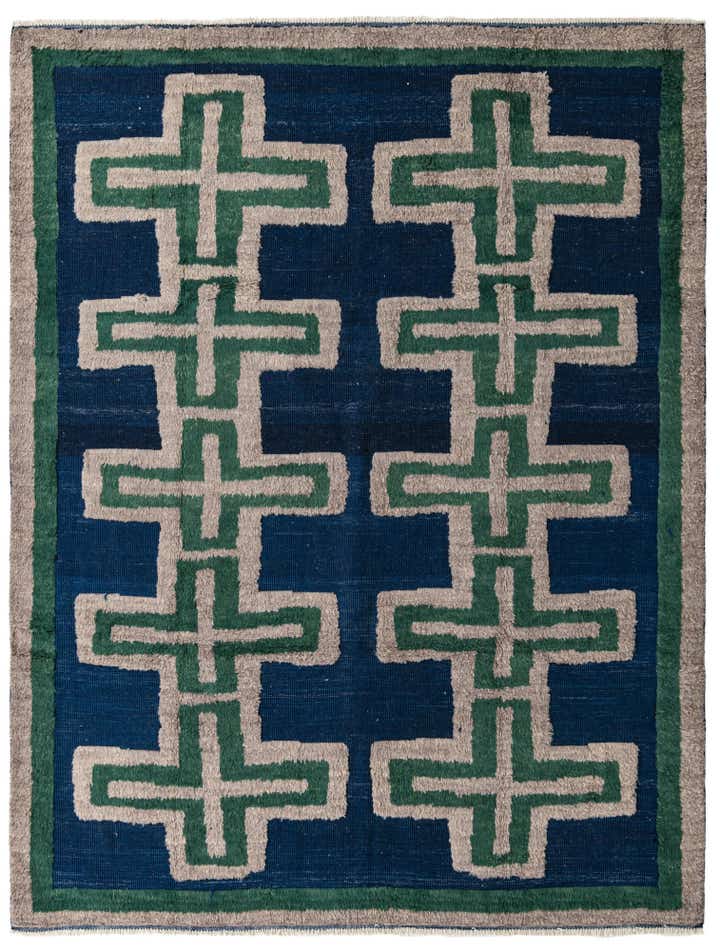 8' x 10' 6 Hand Knotted Darya Wool Rug