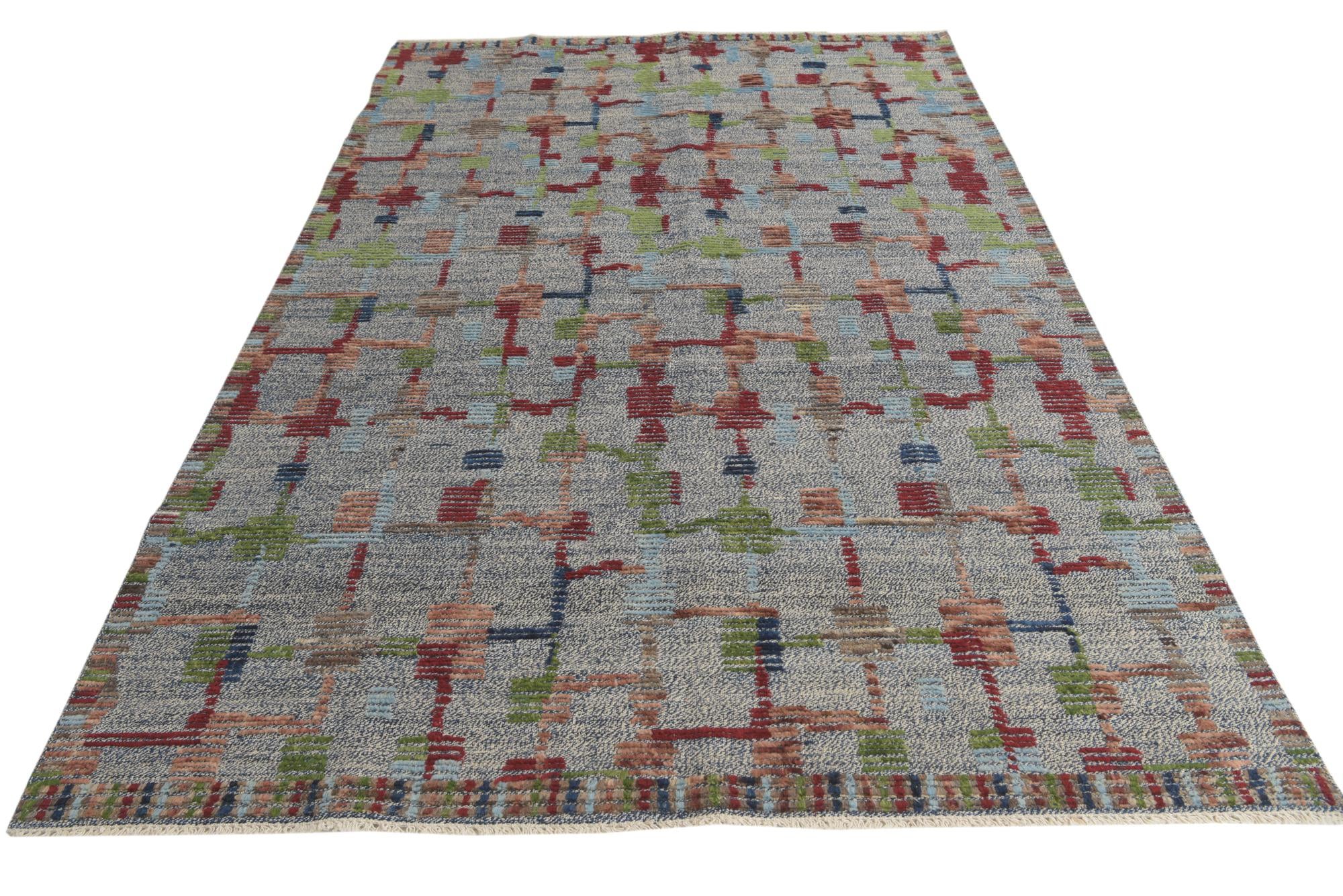 6' 5 x 9' 8 Hand Knotted Darya Wool Rug